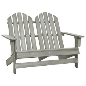 vidaXL Chaise de jardin Adirondack 2 places bois de sapin massif gris