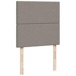 vidaXL Sommier à lattes de lit avec matelas Taupe 90x190 cm Tissu