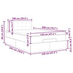 VidaXL Cadre de lit ottoman avec matelas noir 120x200 cm similicuir