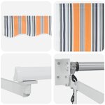vidaXL Auvent Rétractable Multicolore 300 x 250 cm tissu