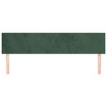 vidaXL Têtes de lit 2 Pièces Vert foncé 90x5x78/88 cm Velours