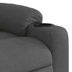 vidaXL Fauteuil inclinable Gris foncé Tissu