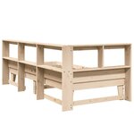 vidaXL Lit bibliothèque sans matelas 90x190 cm bois de pin massif