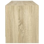 vidaXL Meuble TV avec portes en verre chêne sonoma 102x37x42 cm