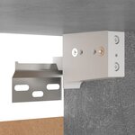 vidaXL Table de chevet Gris béton 30 5x30x30 cm Bois d'ingénierie
