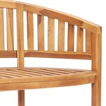 vidaXL Salon de jardin 3 Pièces en forme de banane Bois de teck solide