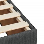 vidaXL Sommier à lattes de lit et matelas Gris foncé 90x190 cm Tissu