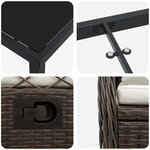 vidaXL Ensemble de Salle à Manger de Jardin 7 Pièces Rattan Poly Marron