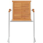vidaXL Chaises de jardin avec coussins lot de 2 Acacia solide et acier