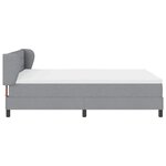 vidaXL Lit à ressorts avec matelas Gris clair 140 x 200 cm tissu