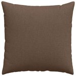 vidaXL Coussins de canapé 2 Pièces Marron 60 x 60 cm tissu