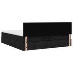 VidaXL Cadre de lit ottoman avec matelas noir 200x200cm tissu