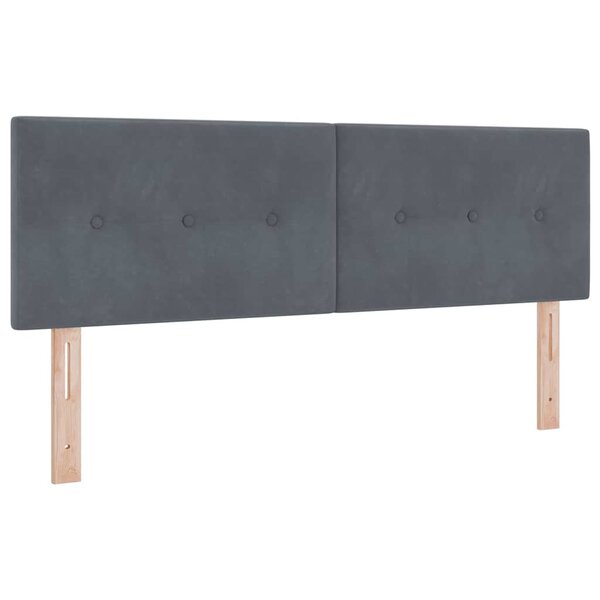 vidaXL Tête de lit avec tête de lit Gris foncé 144 cm Cuir synthétique