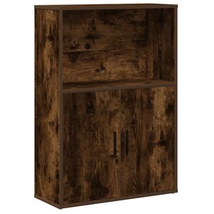 vidaXL Bibliothèque chêne fumé 60x24x85 cm bois d'ingénierie