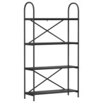 vidaXL Étagère Chêne noir 80 x 30 x 146 cm Bois d'ingénierie