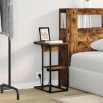 vidaXL Cabinet de chevet Chêne fumé 41 5 x 26 x 60 5 cm