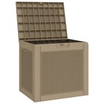 vidaXL Boîte de stockage de jardin marron clair 55 5x43x53 cm PP