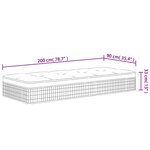 vidaXL Matelas à ressorts ensachés moyen plus 90x200 cm