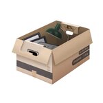 Pack and Move - Lot 10 cartons déménagement stockage M -  60 x 40 x 30 cm - Poignées renforcées -  1 adhésif offert