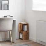 vidaXL Meuble d'angle Blanc 25 5x25x55cm Bois d'ingénierie