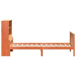 vidaXL Lit bibliothèque sans matelas cire marron 75x190 cm bois massif