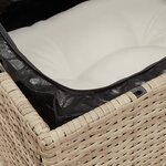vidaXL Salon de jardin avec coussins 12 Pièces beige résine tressée