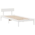vidaXL Cadre de lit sans matelas blanc 90x190 cm bois de pin massif