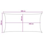 vidaXL Voile d'ombre 2 5 x 5 m HDPE Rectangulaire Jaune et blanc