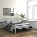 vidaXL Cadre de lit Blanc Métal 200x200 cm