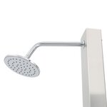 vidaXL Douche d'extérieur avec receveur de douche WPC Acier inoxydable