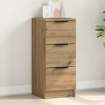 vidaXL Buffet chêne artisanal 30x30x70 cm bois d'ingénierie