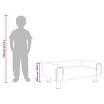 vidaXL Canapé pour enfants gris clair 70x45x26 5 cm velours