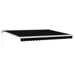 vidaXL Auvent Rétractable Noir 400 × 300 cm Tissu et Métal