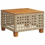 vidaXL Salon de jardin 11 Pièces avec coussins beige résine tressée