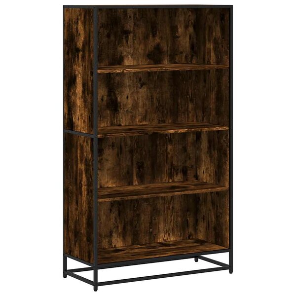 vidaXL Bibliothèque chêne fumé 80 5x35x139 cm bois d'ingénierie
