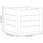 vidaXL Lit surélevé de jardin PP Moka 43x43x35 cm