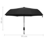vidaXL Parapluie pliable automatique Noir 95 cm