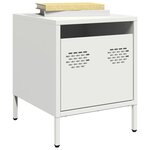 vidaXL Tables de chevet 2 Pièces blanc 35x39x43 5 cm acier