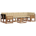 vidaXL Ensemble de canapés d'extérieur 8 Pièces Naturel et Beige