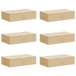 vidaXL Boîte de rangement 6 pc Tissu intissé 70 x 40 x 18 cm 50 4 L