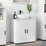 vidaXL Cabinet de salle de bain avec étagère Blanc 61 x 35 x 64 cm
