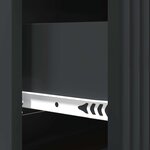 vidaXL Armoire à tiroirs Noir 66 x 34 5 x 89 5 cm Bois d'ingénierie
