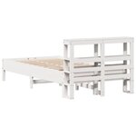 vidaXL Cadre de lit sans matelas blanc 120x190 cm bois de pin massif