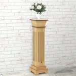 vidaXL Support pilier carré à plantes Bois clair 17x17x66 cm MDF