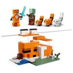 Lego 21178 minecraft le refuge du renard  jouet de construction maison  enfants des 8 ans  set avec figurines zombie  animaux