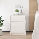 vidaXL Tables de chevet 2 Pièces Blanc 40x31x50 cm Bois de pin massif