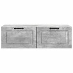 vidaXL Meuble TV mural Gris béton 98 x 41 x 30 cm Bois d'ingénierie