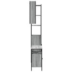 vidaXL Ensemble d'armoires de salle de bain 3 Pièces sonoma gris