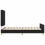 vidaXL Cadre de lit avec tête de lit Noir 140 x 200 cm tissu