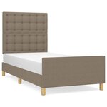 vidaXL Cadre de lit sans matelas avec tête de lit taupe 80x200cm tissu